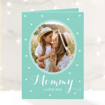 Happy Mother's Day Custom Photos Script Mint Cute