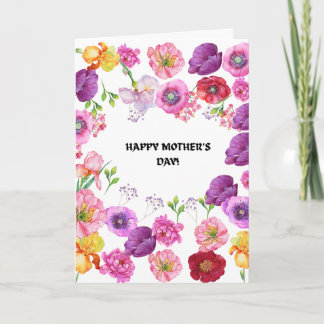 HAPPY MOTHER'S DAY FLOWER GREETING CARD KORT