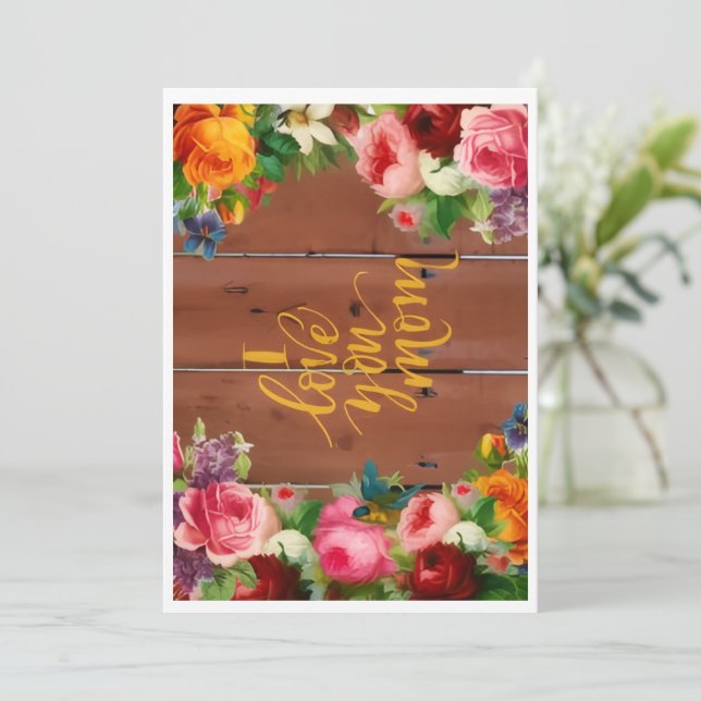 Happy Mother's Day Greeting Card Julkort (Stående Fram)