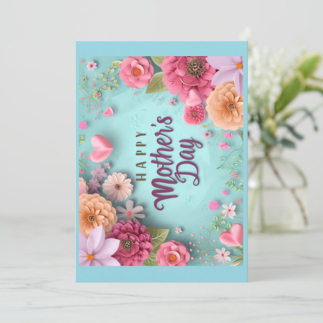 Happy Mother's Day Greeting Card Julkort (Stående Fram)