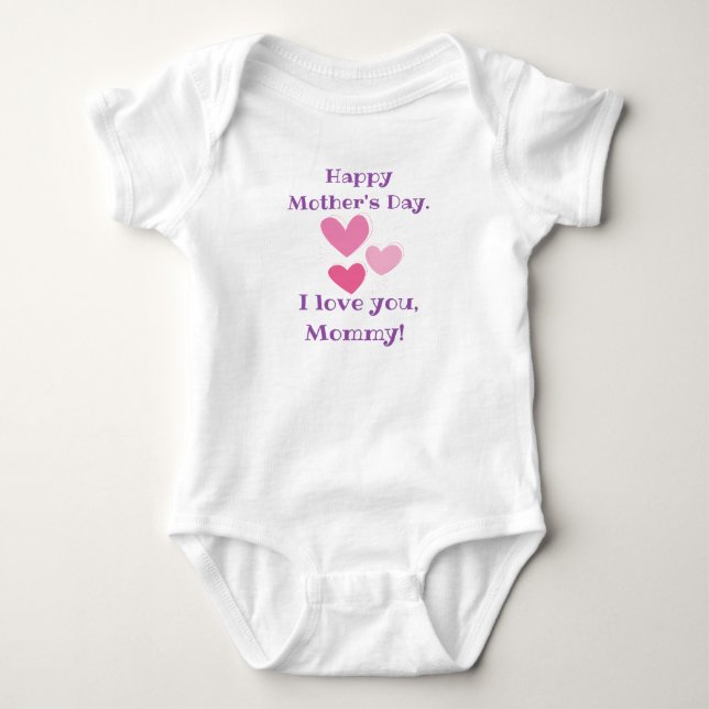 Happy mother's day- i love you mommy  t shirt (Framsida)