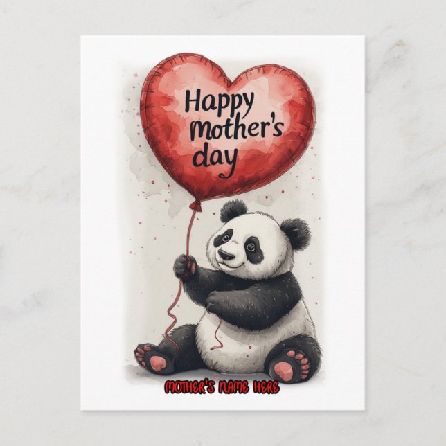 Happy Mother's Day on a Holiday Postcard Helg Vykort (Framsida)