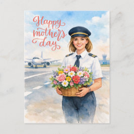 Happy Mother's Day on the runway for pilot Helg Vykort