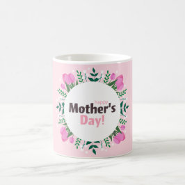 Happy Mother's Day  Pink Tulips  Kaffemugg
