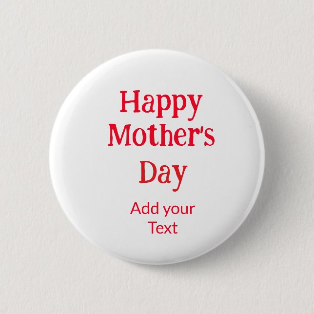 Happy mother's day red add text simple minimal mom knapp (Framsida)
