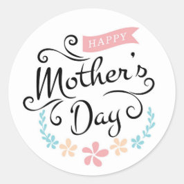 Happy Mother's Day Runt Klistermärke