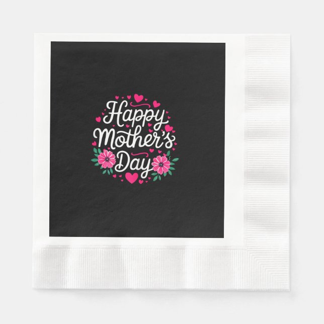 Happy Mother's Day Shirt Women Mom Grandma Mothers Pappersservett (Framsidan)