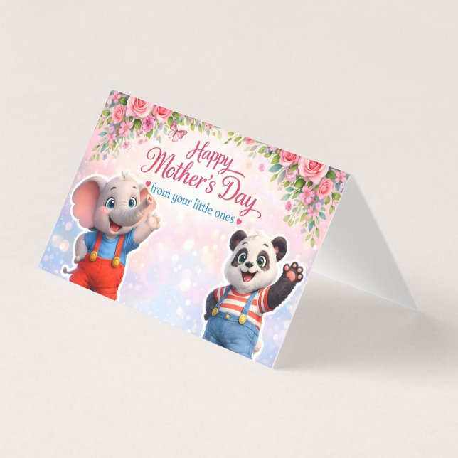 Happy Mother's Day tenfoldcard. de Kort (Framsida)