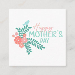Happy Mother's day text in floral frame Tilläggskort