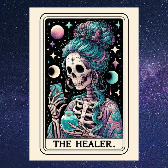 Happy Mother's Day The Healer Tarot Skeleton Kort (Happy Mother's Day The Healer Tarot Skeleton Card
)