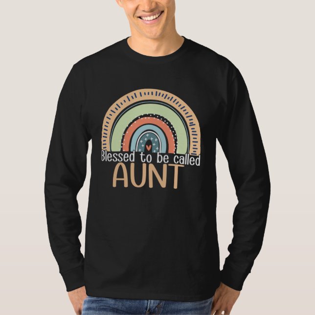 Happy Mothers Day Women Blessed To Be Called Aunt  T Shirt (Framsida)