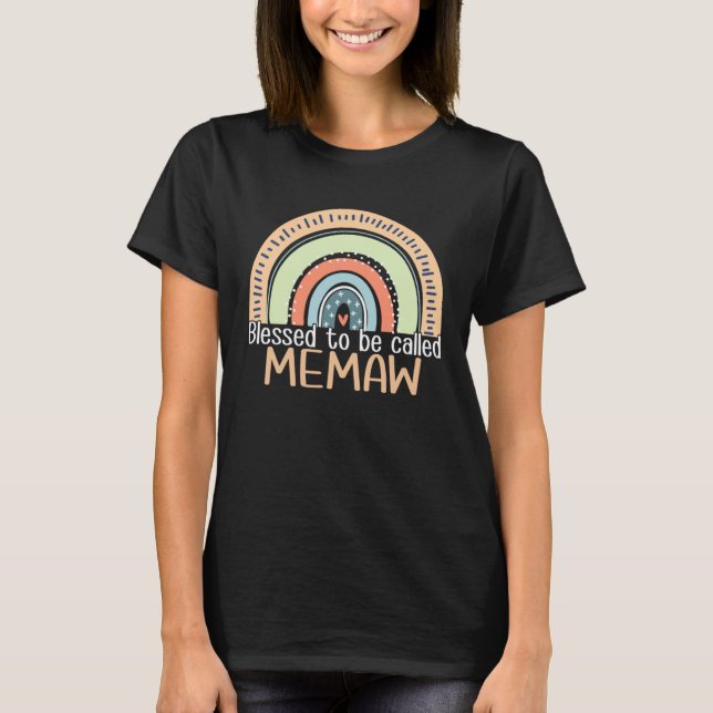 Happy Mothers Day Women Blessed To Be Called Memaw T Shirt (Framsida)