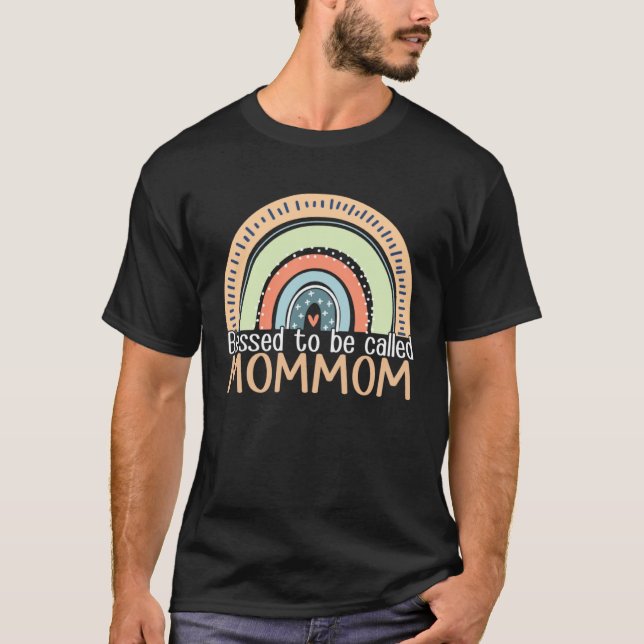 Happy Mothers Day Women Blessed To Be Called Mommo T Shirt (Framsida)