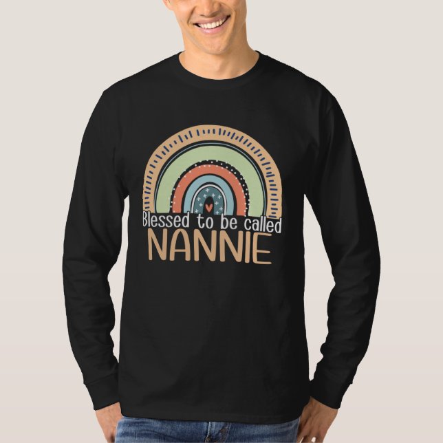 Happy Mothers Day Women Blessed To Be Called Nanni T Shirt (Framsida)