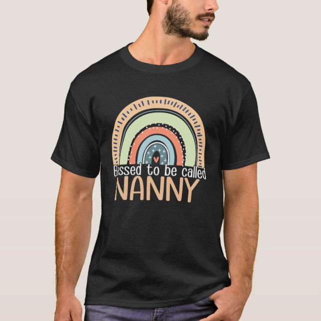 Happy Mothers Day Women Blessed To Be Called Nanny T Shirt (Framsida)
