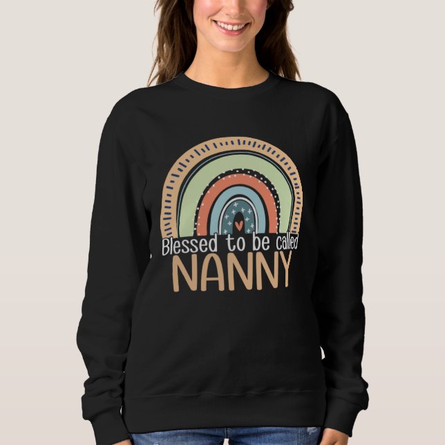 Happy Mothers Day Women Blessed To Be Called Nanny T Shirt (Framsida)