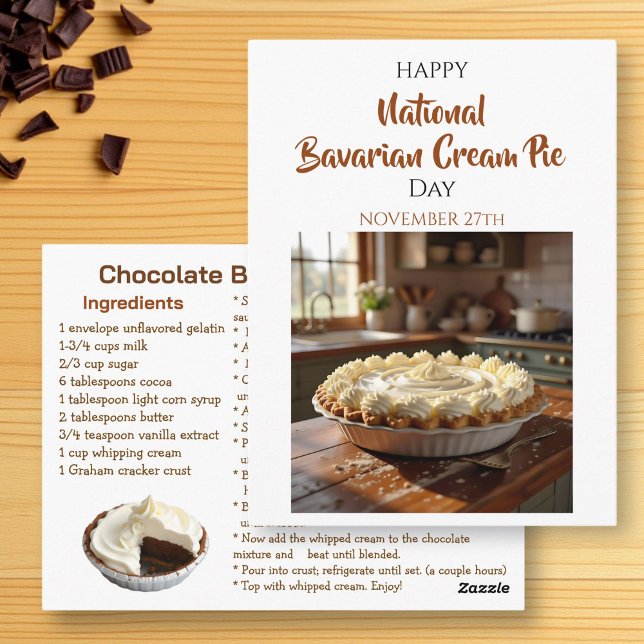 Happy National Bavarian Cream Pie Day! Nov 27th Vykort (Skapare uppladdad)