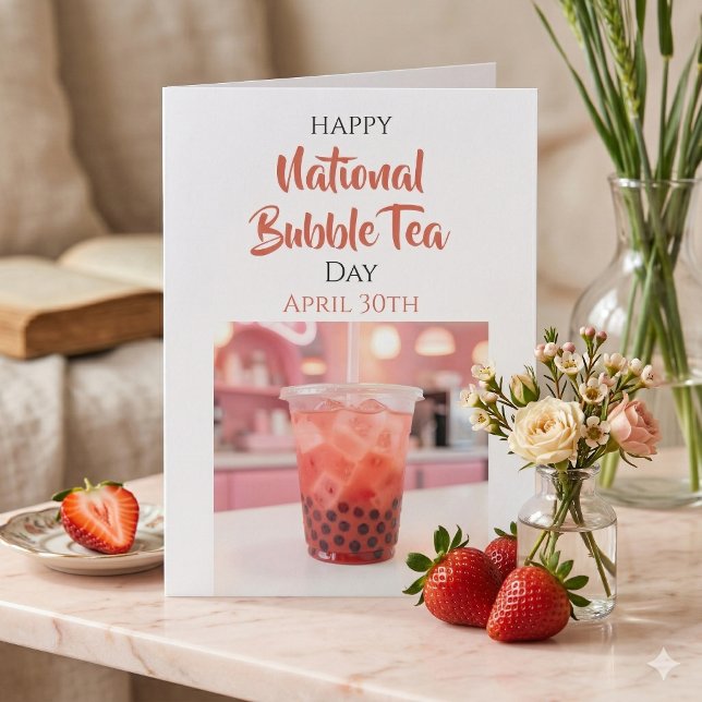 Happy National Bubble Tea Day | April 30th Kort (Skapare uppladdad)