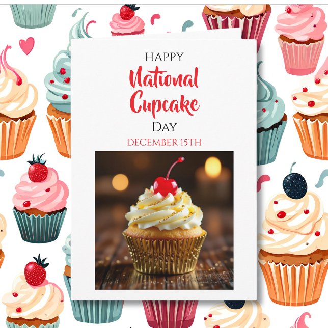 Happy National Cupcake Day | December 15th Kort (Skapare uppladdad)