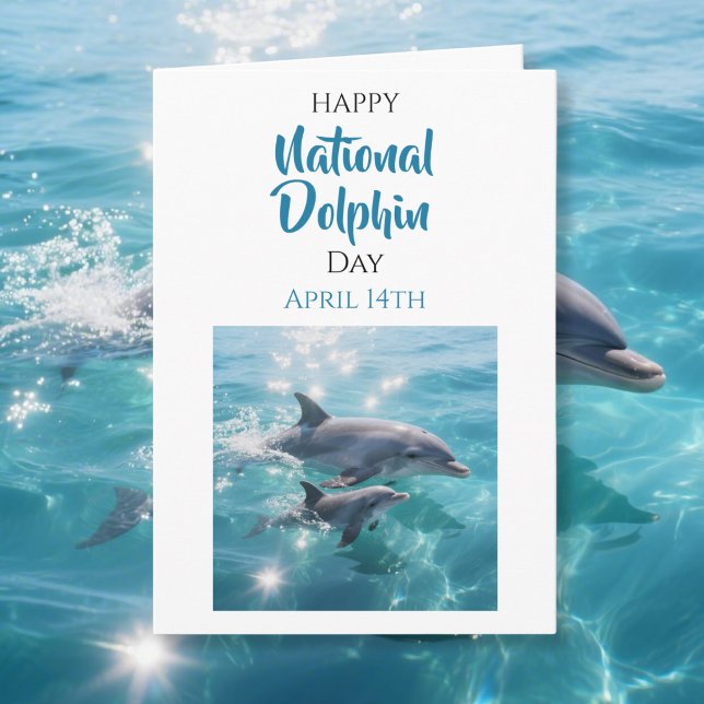 Happy National Dolphin Day | April 14th Kort (Skapare uppladdad)