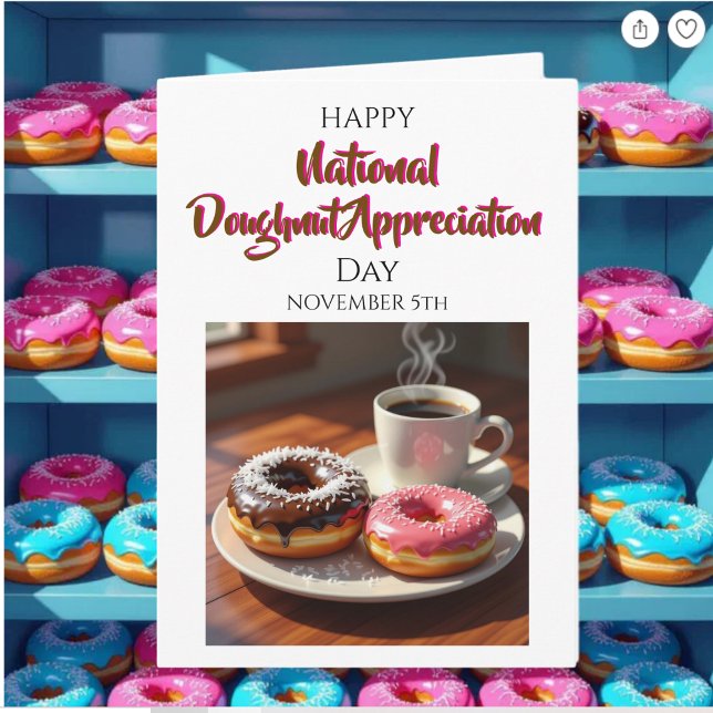 Happy National Doughnut Day | November 5th Kort (Skapare uppladdad)