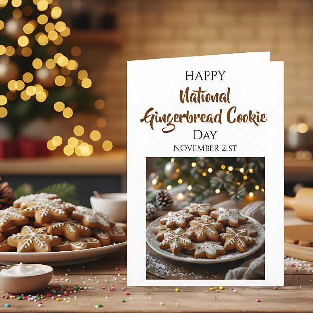 Happy National Gingerbread Cookie Day | Nov 21st Kort (Skapare uppladdad)