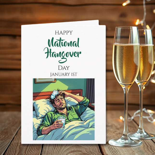 Happy National Hangover Day | January 1st Kort (Skapare uppladdad)