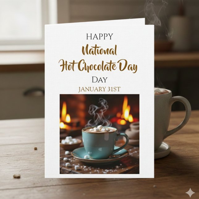 Happy National Hot Chocolate Day | January 31st Kort (Skapare uppladdad)