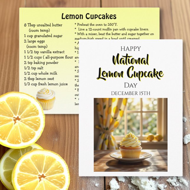 Happy National Lemon Cupcake Day | December 15th Vykort (Skapare uppladdad)