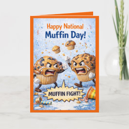 Happy National Muffin Day Greeting Card, Feb 20th Kort