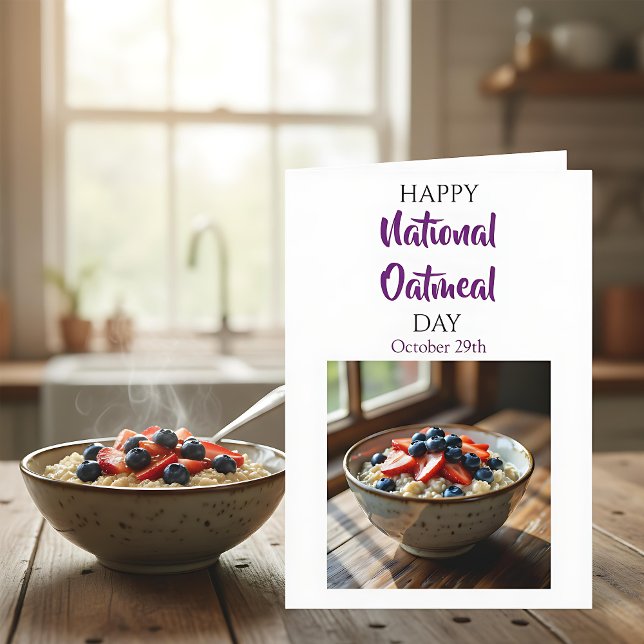 Happy National Oatmeal Day | October 29th Kort (Skapare uppladdad)
