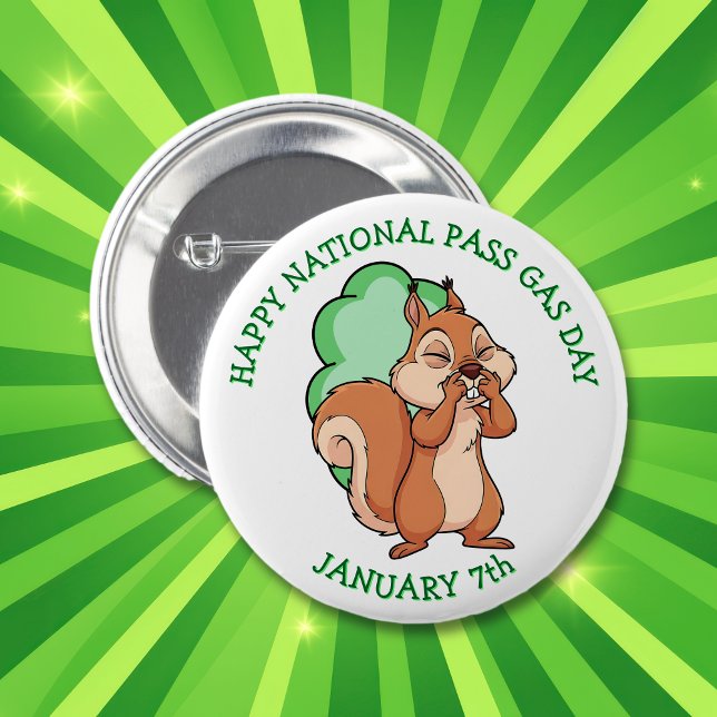 Happy National Pass Gas Day | January 7th Knapp (Skapare uppladdad)