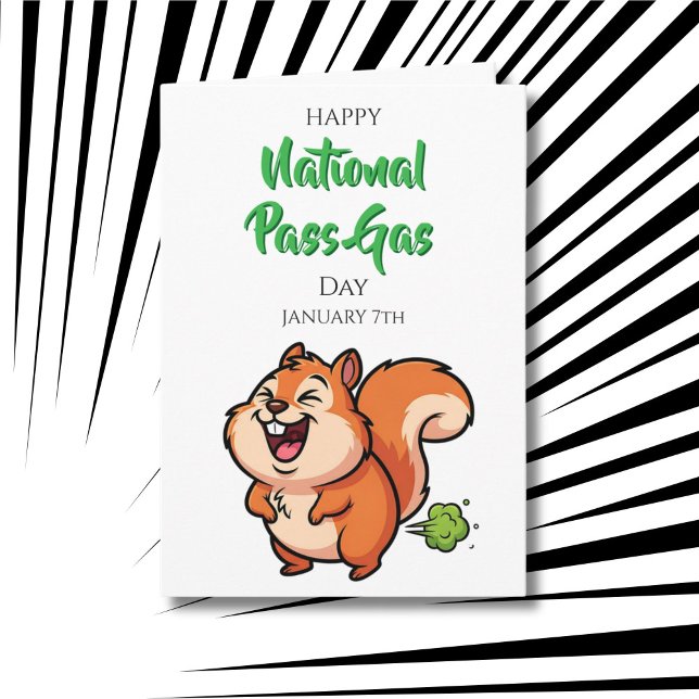 Happy National Pass Gas Day | January 7th Kort (Skapare uppladdad)