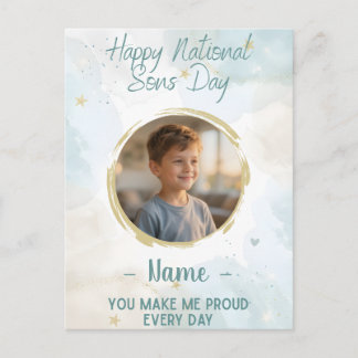 Happy National Sons Day Card - Celebrate Your Son Vykort