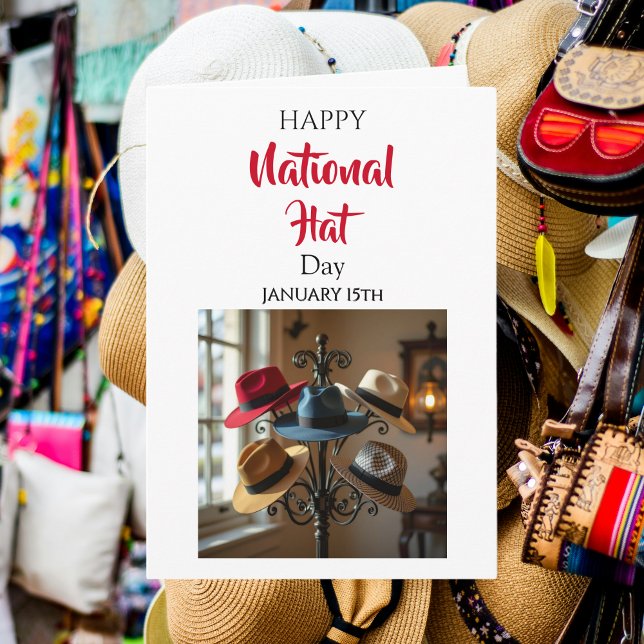 Happy Natoinal Hat Day | January 15th  Kort (Skapare uppladdad)