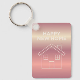 Happy New Home Card - Pink Gradient  Nyckelring
