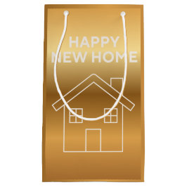 Happy New Home - Gold Gradient background 
