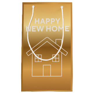 Happy New Home - Gold Gradient background 