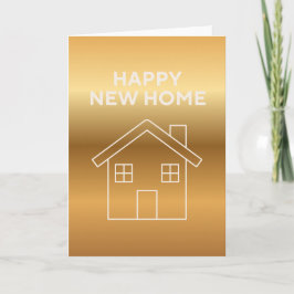 Happy New Home - Gold Gradient background  Kort