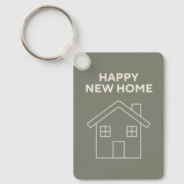 Happy New Home Key Ring - Warm eucalyptus Nyckelring