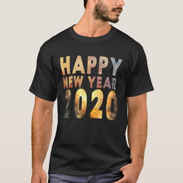 Happy New Year 2020 T Shirt (Framsida)
