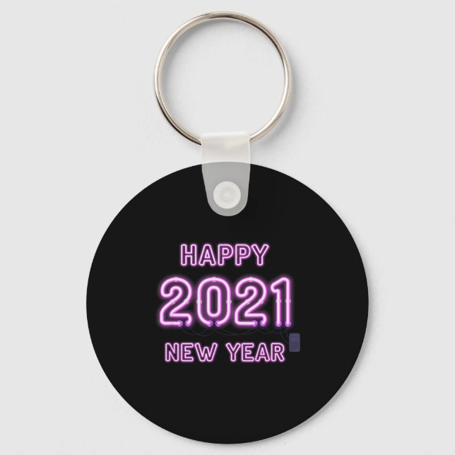 Happy New Year 2021 New Years Eve 2020 Party Suppl Nyckelring (Framsida)