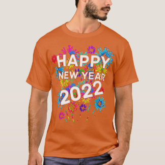 Happy new year 2022,Happy holidays,red,orange,gree T Shirt