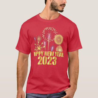 Happy New Year 2023 Fireworks Welcome 2023 Celebra T Shirt