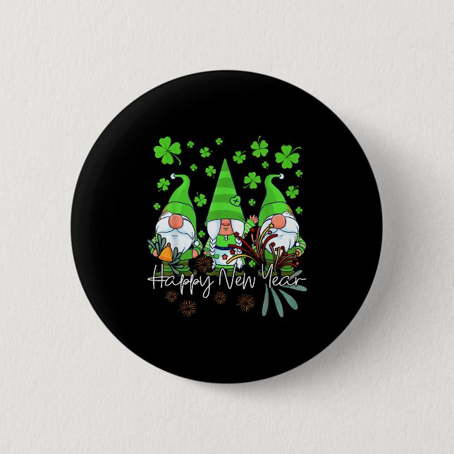 Happy New Year 2023 Gnomes Irish Patrick Day Famil Knapp (Framsida)