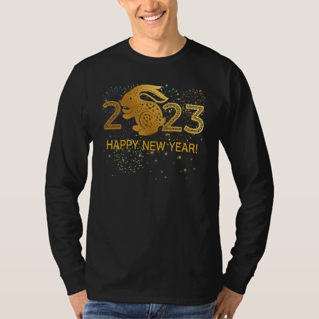 Happy New Year 2023 Happy Rabbit New Year T Shirt (Framsida)