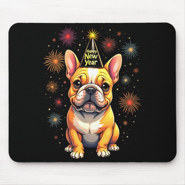 Happy New Year 2025 Eve Firework Dog Funny French  Musmatta (Framsidan)