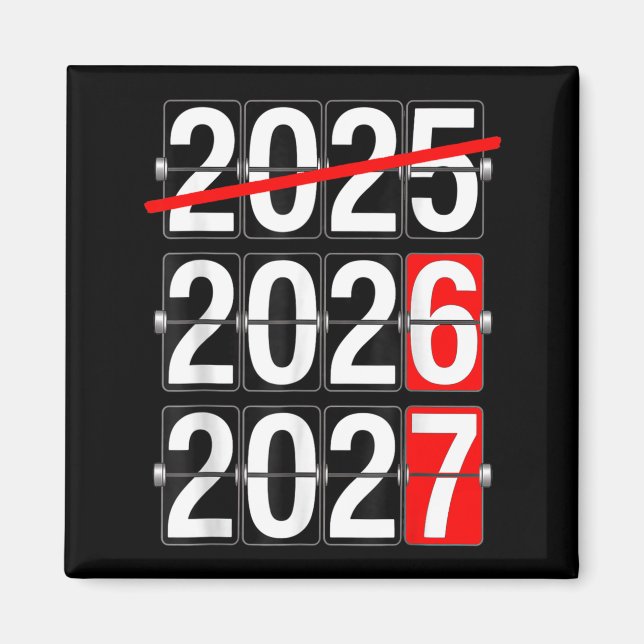 Happy New Year 2026 2027 67 Meme Six Seven Funny  Magnet (Framsidan)