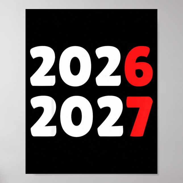 Happy New Year 2026 2027 Funny Six Seven 67 Meme C Poster (Framsidan)