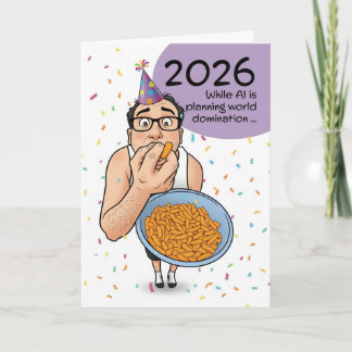 Happy New Year 2026 AI Artificial Intelligence Helgkort